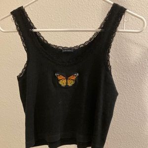butterfly brandi melville crop tank